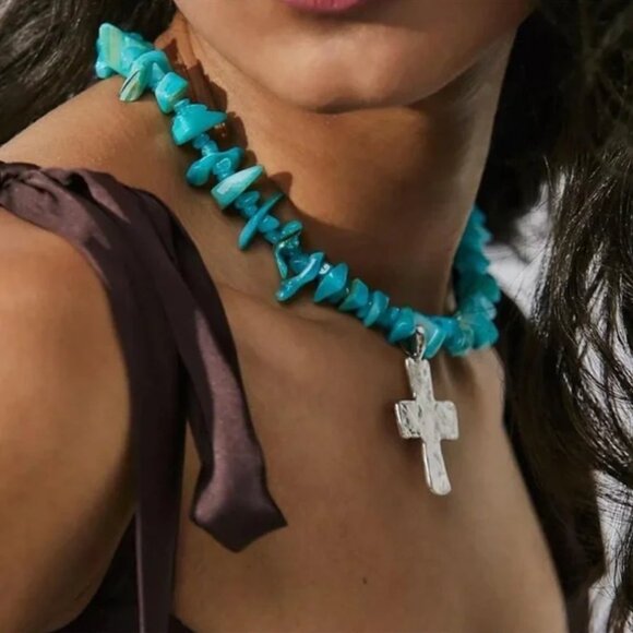 Free People Jewelry - Free People NWT Supernova Choker in Blue